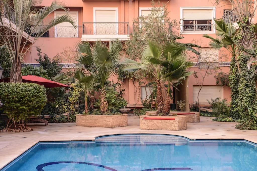 Beautiful, Great Equipped 122 M Holiday Apartment Near Majorelle Garden And Gueliz With Pool Views And A Large Balcony And Terrace Marrakesch Exterior foto