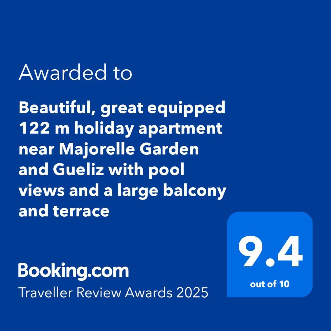 Beautiful, Great Equipped 122 M Holiday Apartment Near Majorelle Garden And Gueliz With Pool Views And A Large Balcony And Terrace Marrakesch Exterior foto